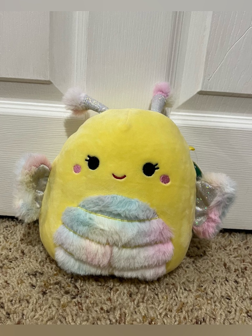 💗 Squishmallow - 7.5” Nixie Yellow Pastel Fuzzy Bee Plush